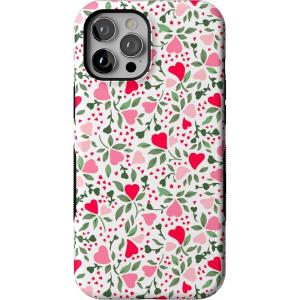 Casely iPhone 12 Pro Max Case | Mystic Meadow | Green Gardens | Bold Protective Design | MagSafe Compatible Design(Vines of Love | Floral Heart)