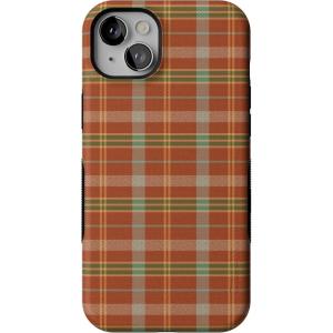 Casely iPhone 13 Case | Spiced Chai | Fall Plaid | Bold Protective Design | MagSafe Compatible Design