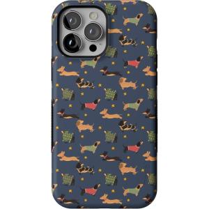 Casely iPhone 13 Pro Max Case | Dashing Doxies | Dachshund Dog | Bold Protective Design | MagSafe Compatible Design