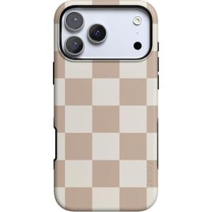 Casely iPhone 17 Pro Case | Be Mine | Tiny Hearts | Bold Protective Design | Compatible with MagSafe(Fit Check | Neutral Checkerboard)