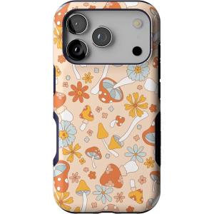 Casely iPhone 17 Pro Case | Be Mine | Tiny Hearts | Bold Protective Design | Compatible with MagSafe(Mushroom Magic | Retro Floral)