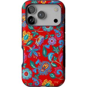 Casely iPhone 17 Pro Case | Be Mine | Tiny Hearts | Bold Protective Design | Compatible with MagSafe(Painted Flowers | Frida Kahlo Floral)