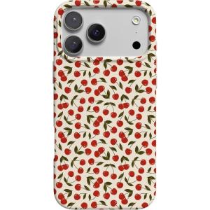 Casely iPhone 17 Pro Case | Chelsea Checker | Starlight Tiles | Compatible with MagSafe | Classic Ultra Slim Design(Cherry on Top | Red Cherries)