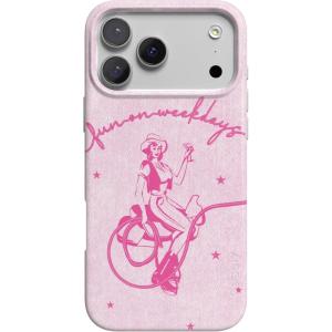 Casely iPhone 17 Pro Case | Chelsea Checker | Starlight Tiles | Compatible with MagSafe | Classic Ultra Slim Design(Denim Cowgirl | Fun on Weekdays)