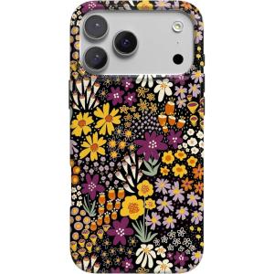 Casely iPhone 17 Pro Case | Chelsea Checker | Starlight Tiles | Compatible with MagSafe | Classic Ultra Slim Design(Falling for You | Plum Floral)