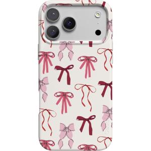 Casely iPhone 17 Pro Case | Chelsea Checker | Starlight Tiles | Compatible with MagSafe | Classic Ultra Slim Design(Lover Girlie | Pink Bows)