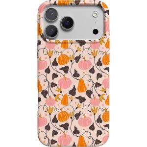 Casely iPhone 17 Pro Case | Chelsea Checker | Starlight Tiles | Compatible with MagSafe | Classic Ultra Slim Design(Pumpkin Princess | Harvest Vines)