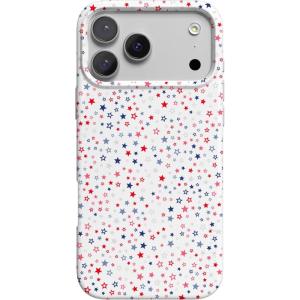 Casely iPhone 17 Pro Case | Chelsea Checker | Starlight Tiles | Compatible with MagSafe | Classic Ultra Slim Design(Seeing Stars | Red  White & Blue)