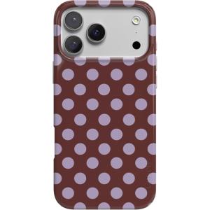 Casely iPhone 17 Pro Case | Chelsea Checker | Starlight Tiles | Compatible with MagSafe | Classic Ultra Slim Design(Spotted in SoHo | Burgundy Polka Dot)