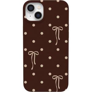 Casely iPhone 17 Pro Case | Heart Noir | Tiny Hearts | Compatible with MagSafe | Classic Ultra Slim Design(Teddy Bows | Brown Polka Dot)