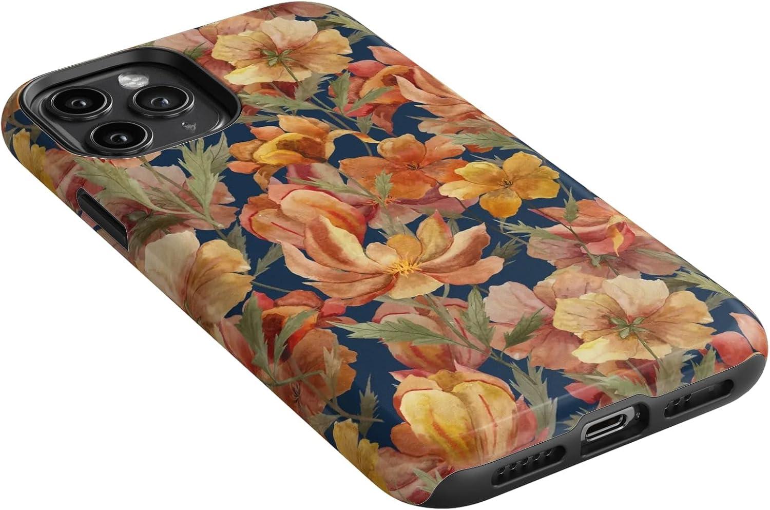 imageCasely iPhone 11 Pro Case Fallen Gold Antique Floral Essential Slim DualLayer Protective Design