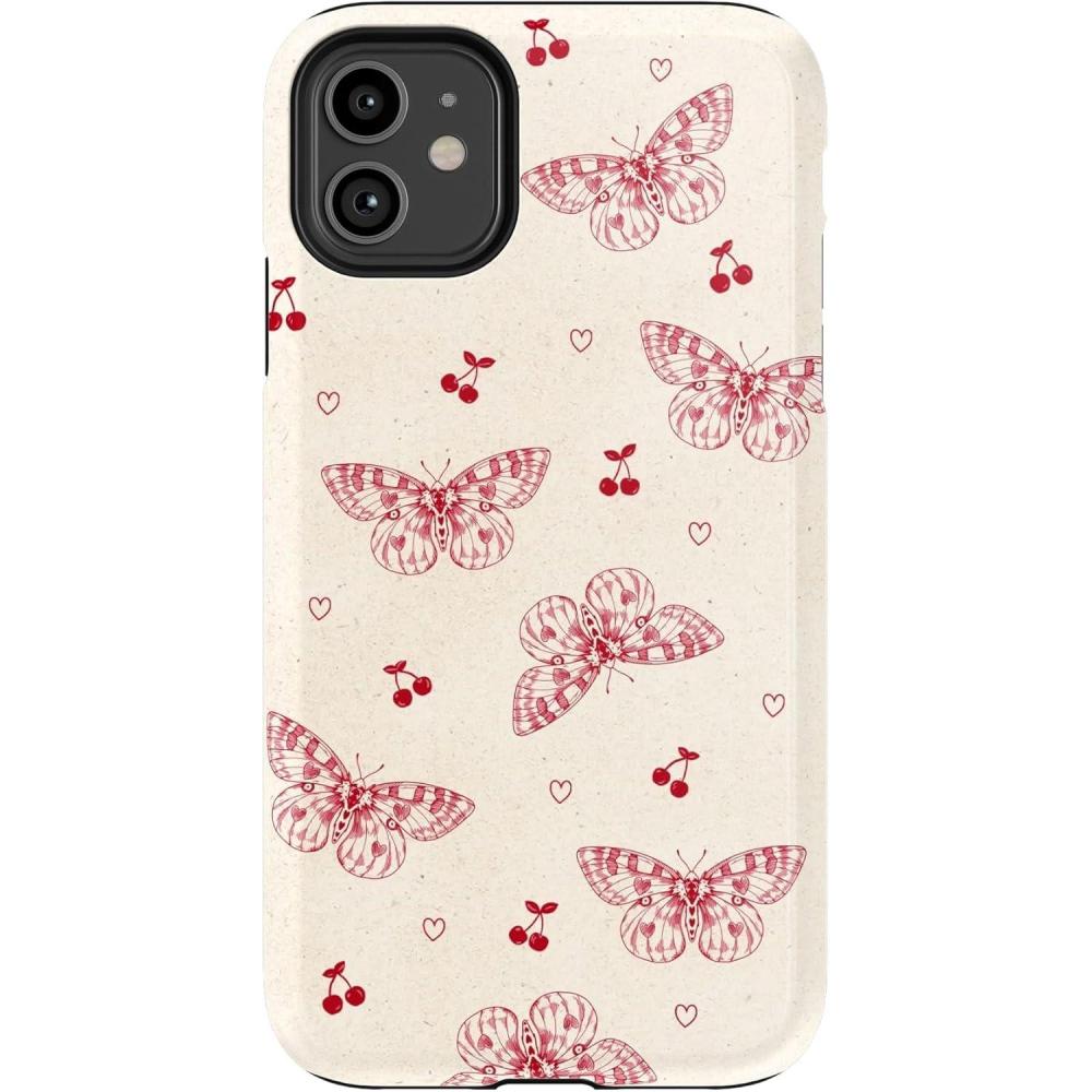 imageCasely iPhone 11 Case  Cowgirl Canyon  FashionPass x Casely  Essential Slim DualLayer Protective DesignHeart Flutters  Butterfly