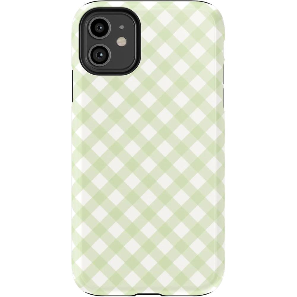 imageCasely iPhone 11 Case  Cowgirl Canyon  FashionPass x Casely  Essential Slim DualLayer Protective DesignMint Lattice  Sunday Best