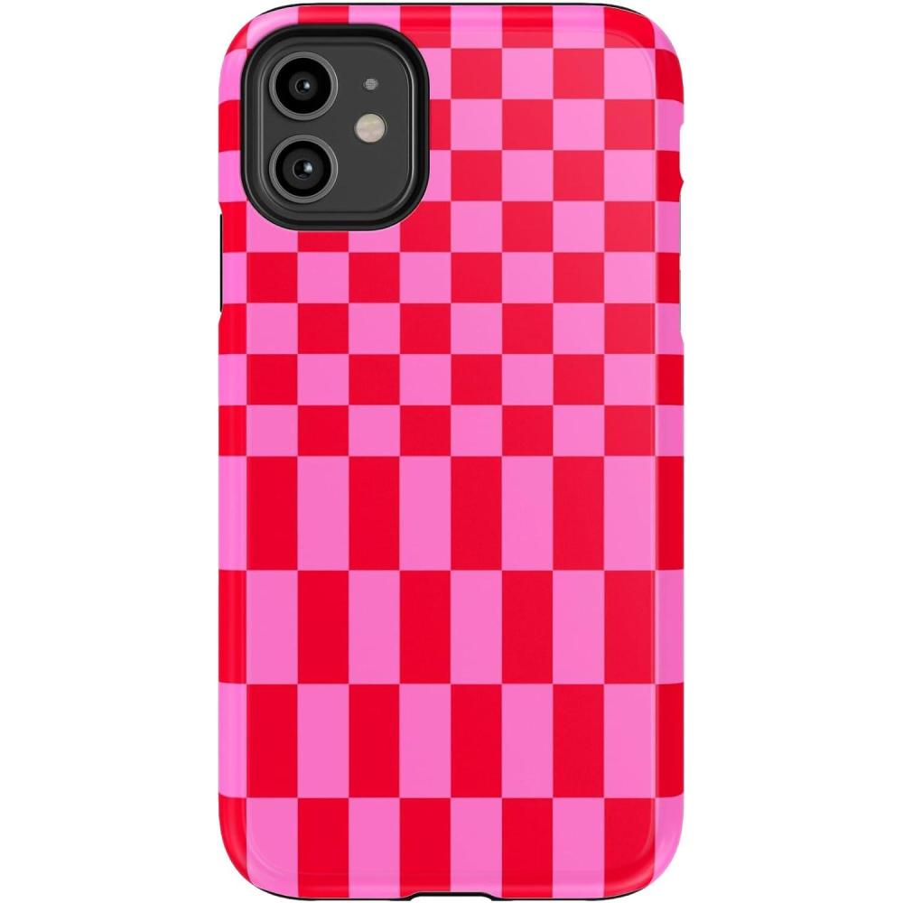 imageCasely iPhone 11 Case  Cowgirl Canyon  FashionPass x Casely  Essential Slim DualLayer Protective DesignVibe Check  Pink Checkerboard