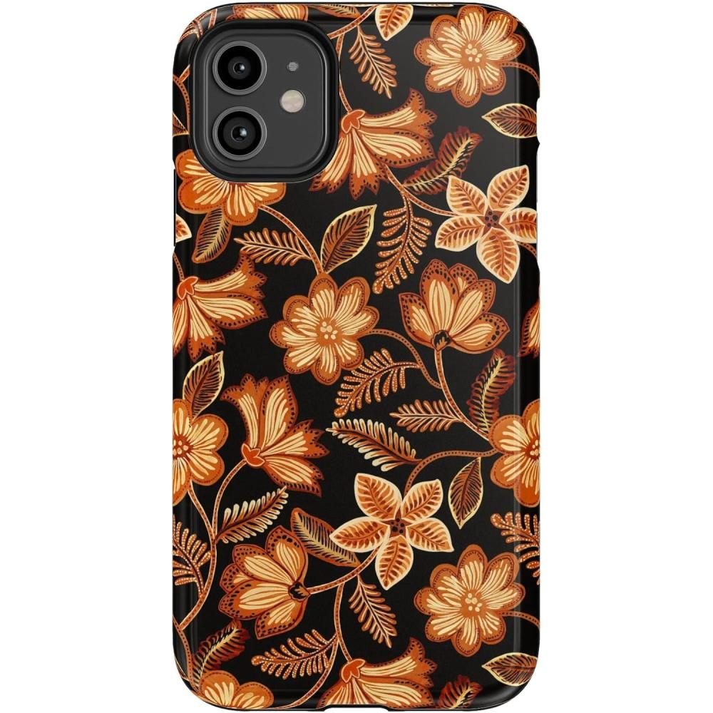 imageCasely iPhone 11 Case  Maple Flowers  Floral Foliage  Essential Slim DualLayer Protective Design