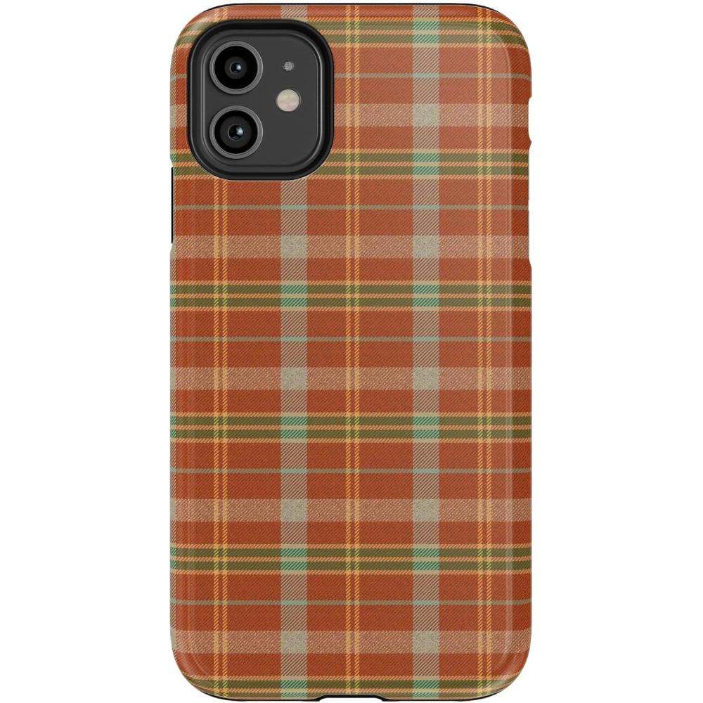 imageCasely iPhone 11 Case  Spiced Chai  Fall Plaid  Essential Slim DualLayer Protective Design