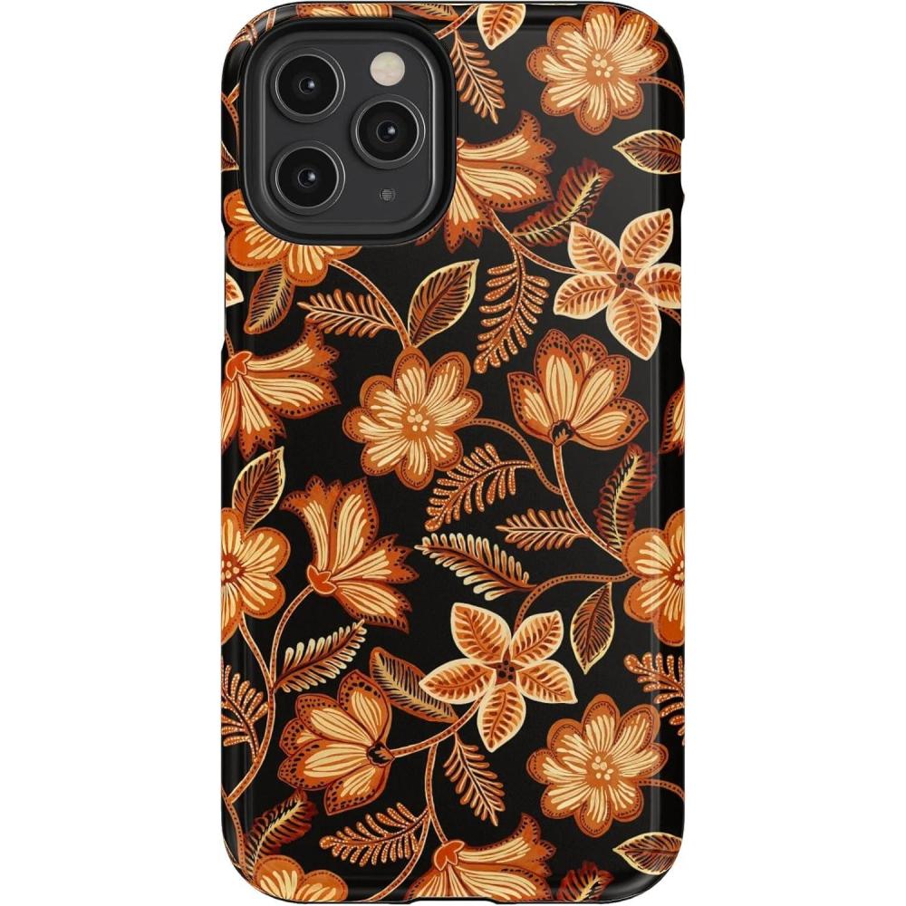 imageCasely iPhone 11 Pro Case  Maple Flowers  Floral Foliage  Essential Slim DualLayer Protective Design