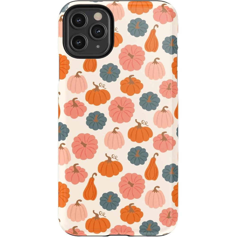 imageCasely iPhone 11 Pro Max Case  Dark Fantasy  Contrast Floral  Essential Slim DualLayer Protective DesignOh My Gourd  Pumpkin Patch
