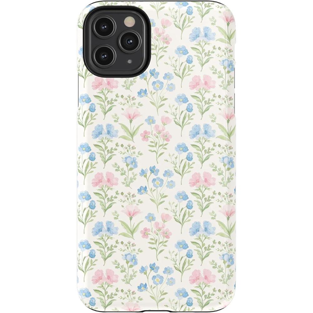 imageCasely iPhone 11 Pro Max Case  Dark Fantasy  Contrast Floral  Essential Slim DualLayer Protective DesignPastel Garden  Sunday Best