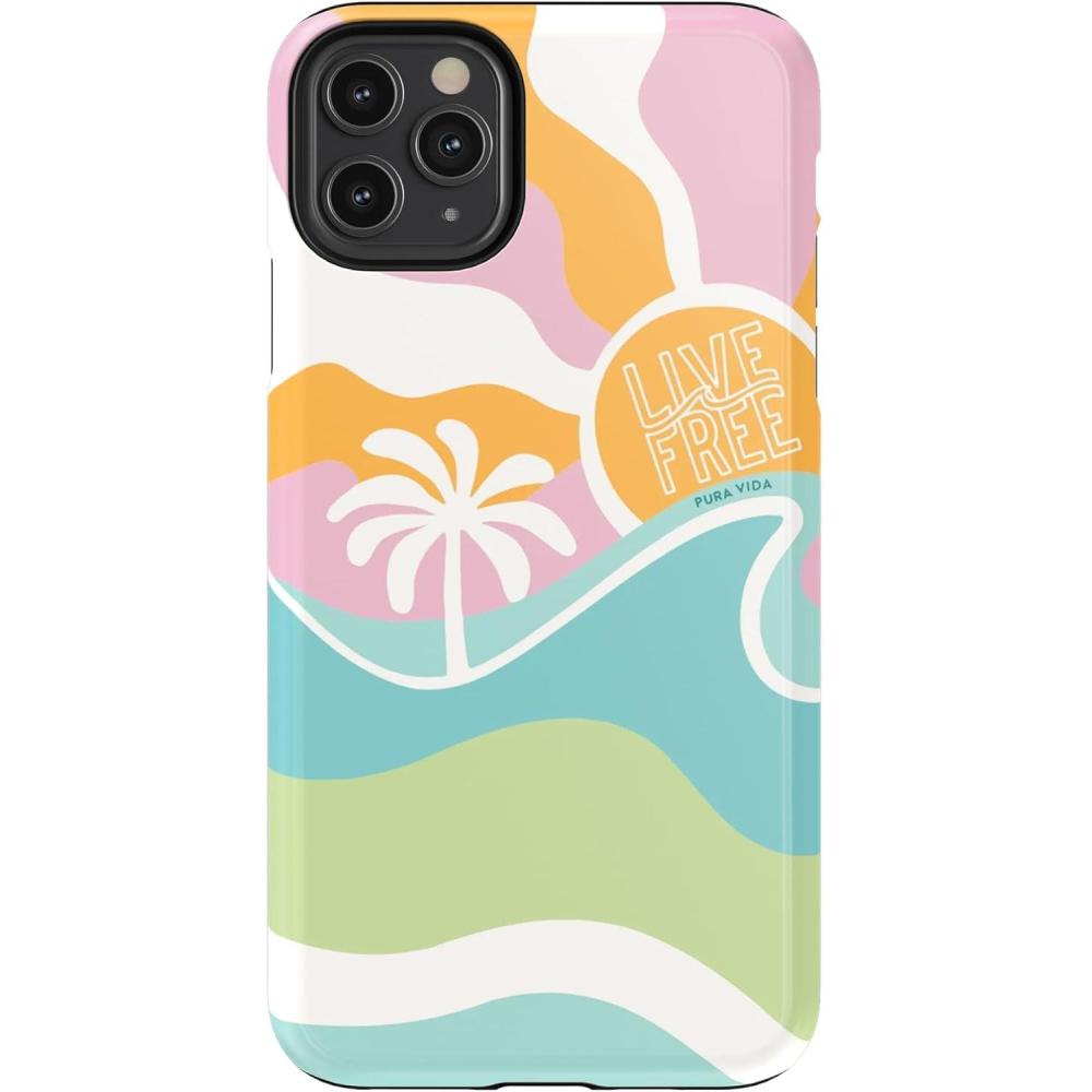 imageCasely iPhone 11 Pro Max Case  Dark Fantasy  Contrast Floral  Essential Slim DualLayer Protective DesignPura Vida  Tropical Dreams