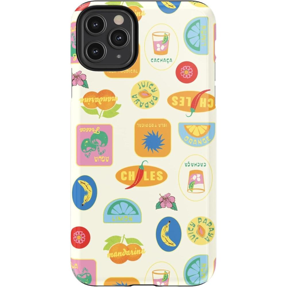 imageCasely iPhone 11 Pro Max Case  Dark Fantasy  Contrast Floral  Essential Slim DualLayer Protective DesignStuck in Paradise  Dippin Daisys Tropical Vaca