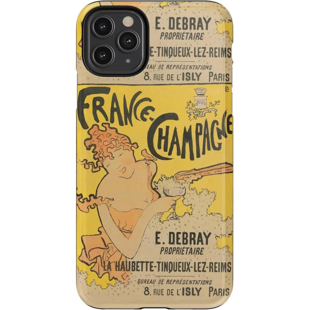 imageCasely iPhone 11 Pro Max Case  Dark Fantasy  Contrast Floral  Essential Slim DualLayer Protective DesignVan Gogh  French Bubbly