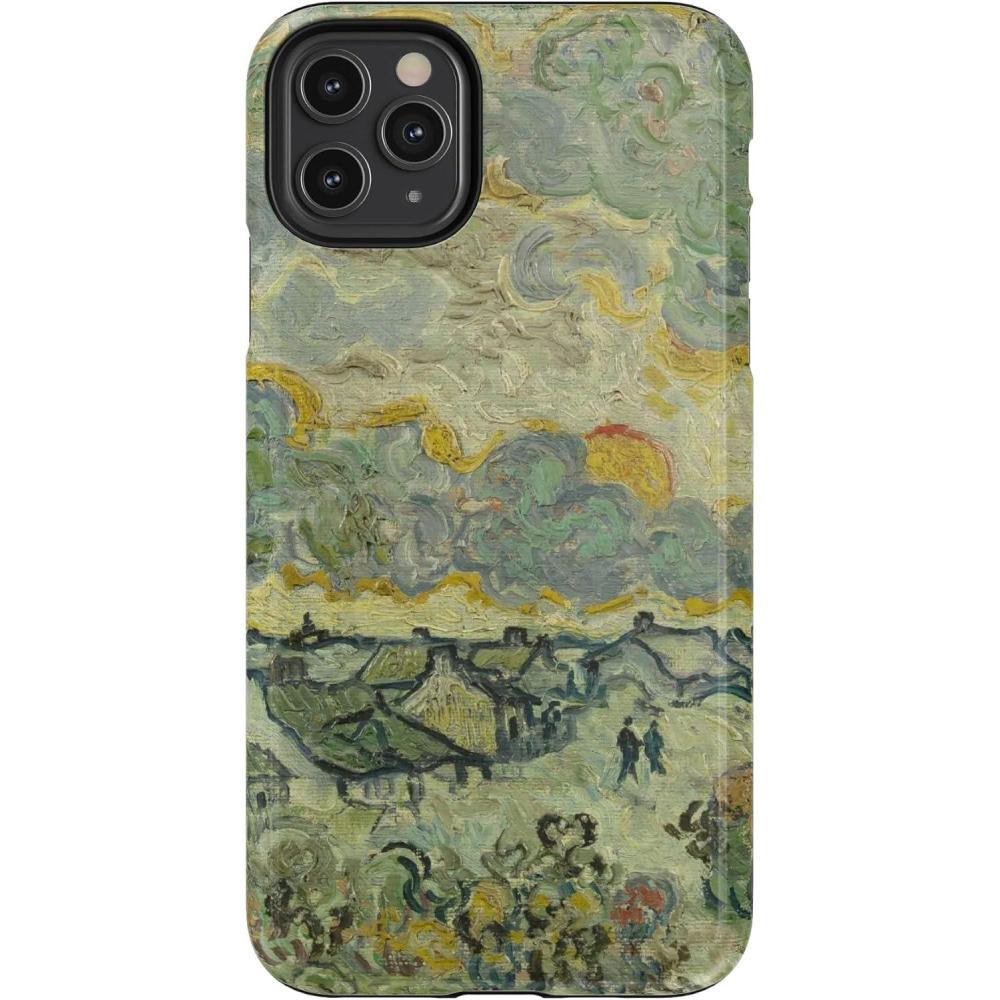 imageCasely iPhone 11 Pro Max Case  Dark Fantasy  Contrast Floral  Essential Slim DualLayer Protective DesignVan Gogh  Reminiscence of Vincent