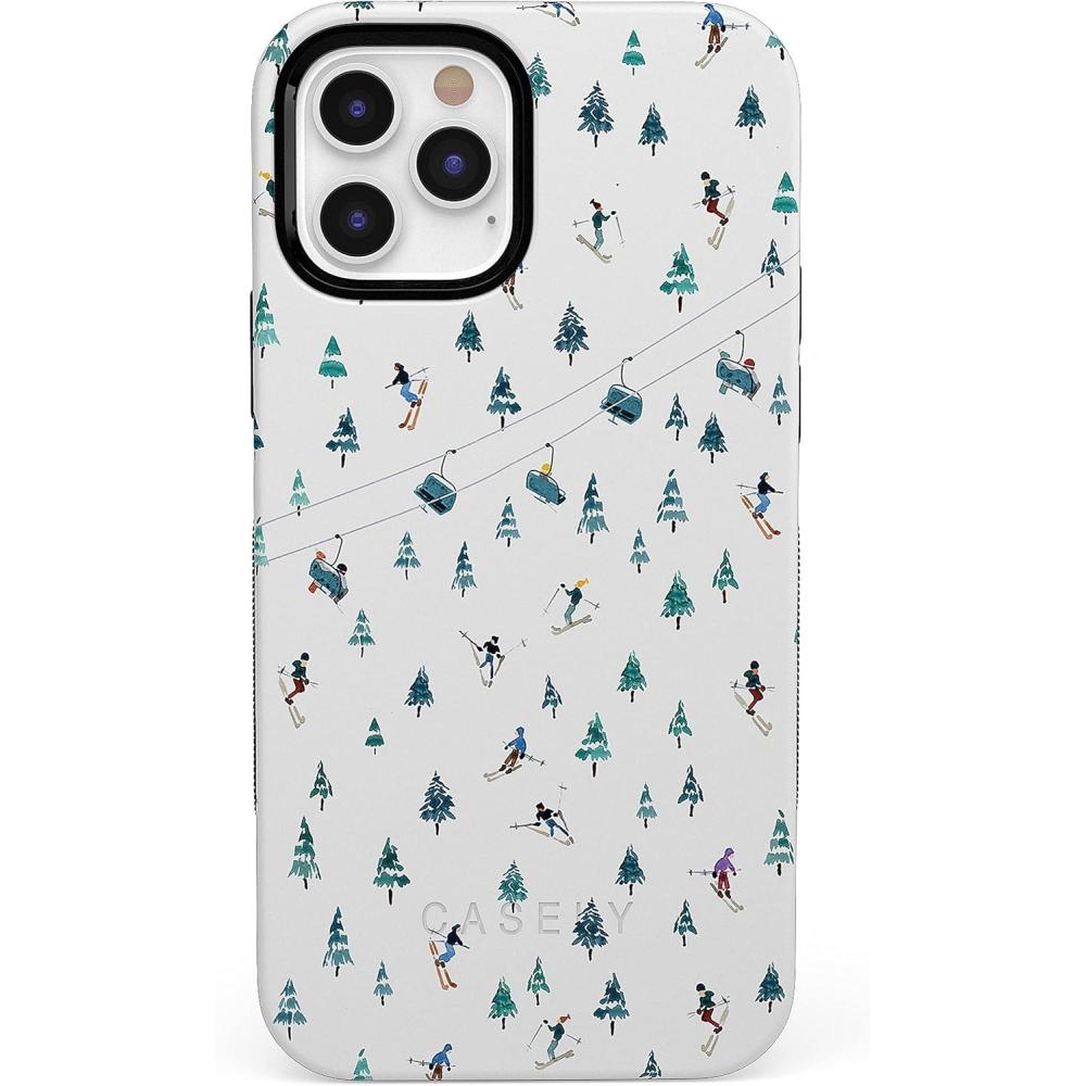imageCasely iPhone 11 Pro Max Case  Dark Fantasy  Contrast Floral  Essential Slim DualLayer Protective DesignWeve Peaked  Aprs Ski Mountains