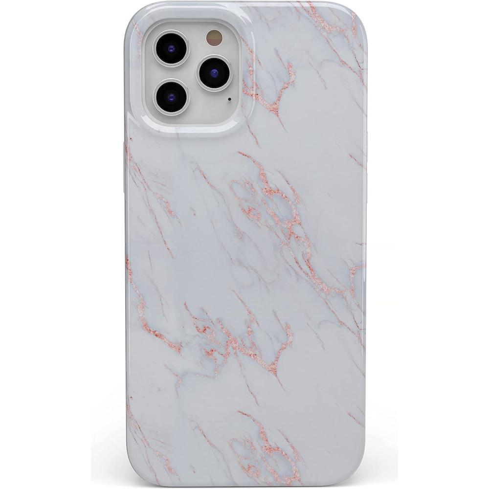 imageCasely iPhone 11 Pro Max Case  Here Comes The Sun  Colorblock Sunset  Classic Ultra Slim DesignBeautiful White and Pink Marble