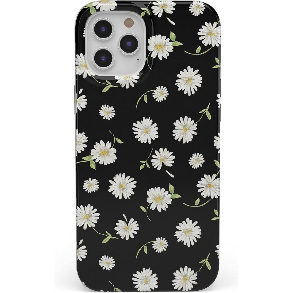 imageCasely iPhone 11 Pro Max Case  Here Comes The Sun  Colorblock Sunset  Classic Ultra Slim DesignDaisy Daydream Black Floral