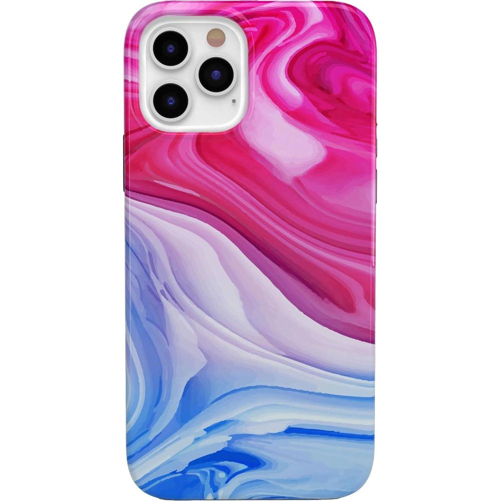 imageCasely iPhone 11 Pro Max Case  Here Comes The Sun  Colorblock Sunset  Classic Ultra Slim DesignLand  Sea Marble Swirl
