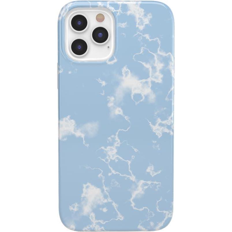 imageCasely iPhone 11 Pro Max Case  Here Comes The Sun  Colorblock Sunset  Classic Ultra Slim DesignLight Blue Skies Marble Clouds