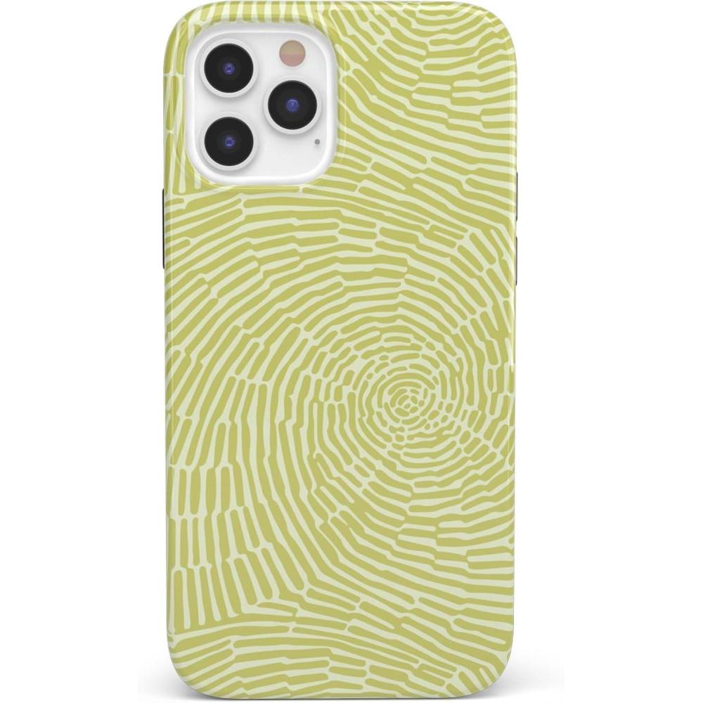 imageCasely iPhone 11 Pro Max Case  Here Comes The Sun  Colorblock Sunset  Classic Ultra Slim DesignSwirl Away  Tea Green Geometric