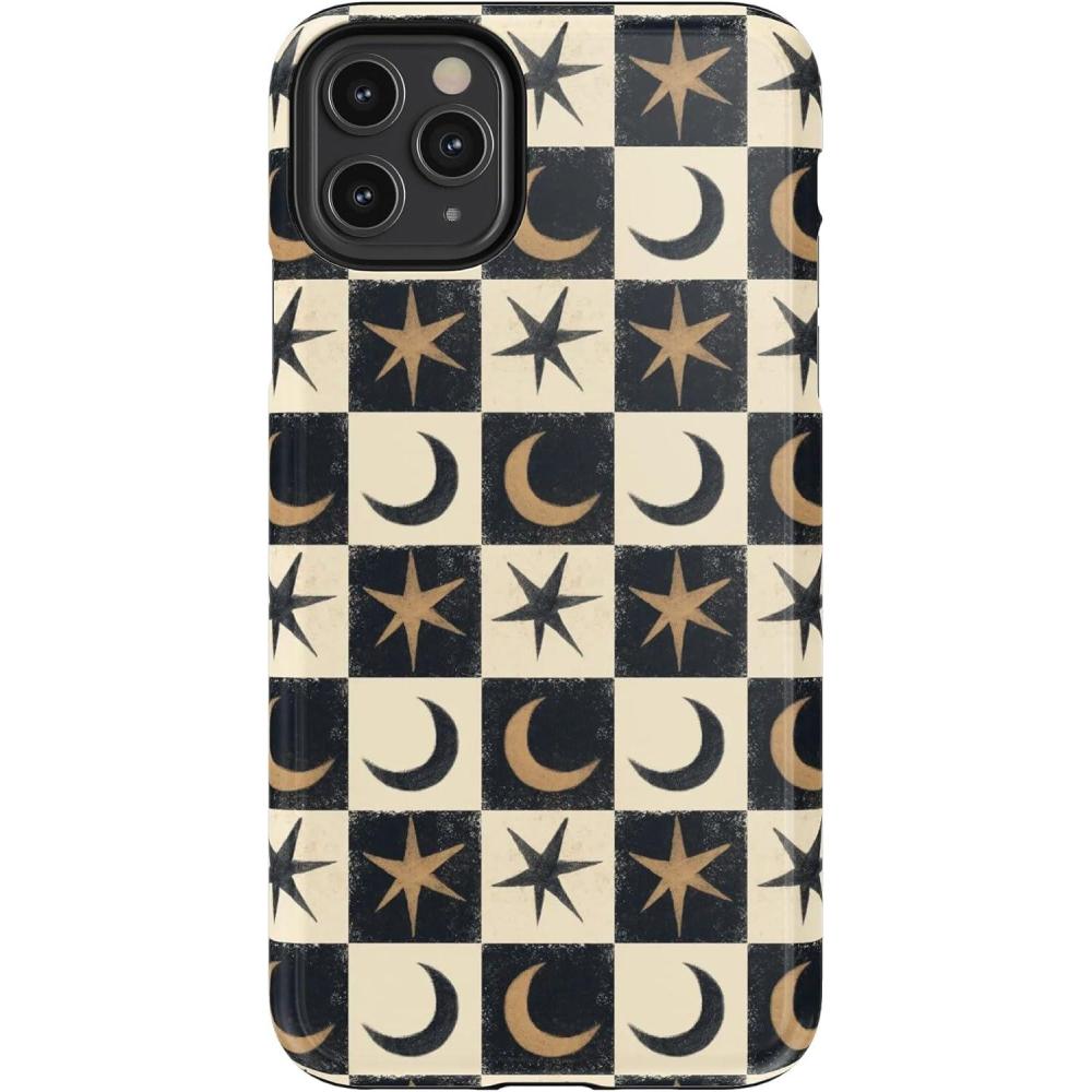 imageCasely iPhone 11 Pro Max Case  Mystic Moonstar  Black Celestial  Essential Slim DualLayer Protective Design