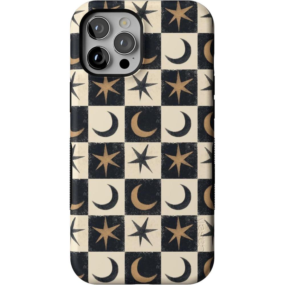 imageCasely iPhone 12 Pro Max Case  Mystic Moonstar  Black Celestial  Bold Protective Design  MagSafe Compatible Design