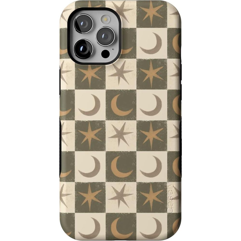 imageCasely iPhone 12 Pro Max Case  Mystic Moonstar  Green Celestial  Bold Protective Design  MagSafe Compatible Design