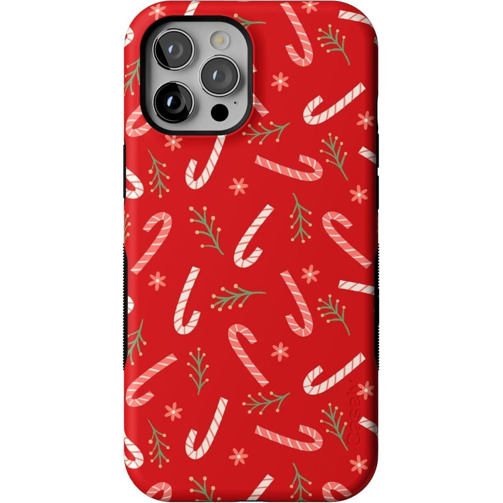 imageCasely iPhone 12 Pro Max Case  Peppermint Kiss  Candy Cane  Bold Protective Design  MagSafe Compatible Design