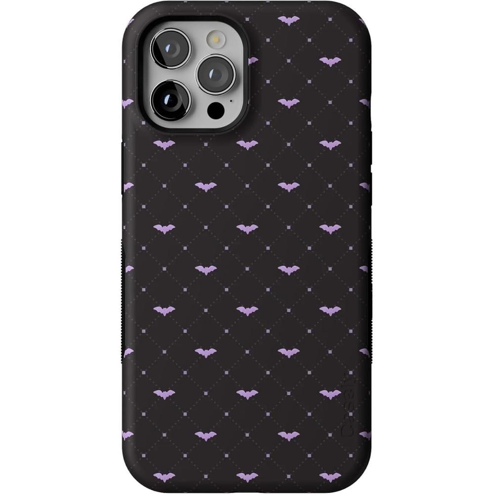 imageCasely iPhone 12 Pro Max Case  Such a Battie  Purple Bats  Bold Protective Design  MagSafe Compatible Design