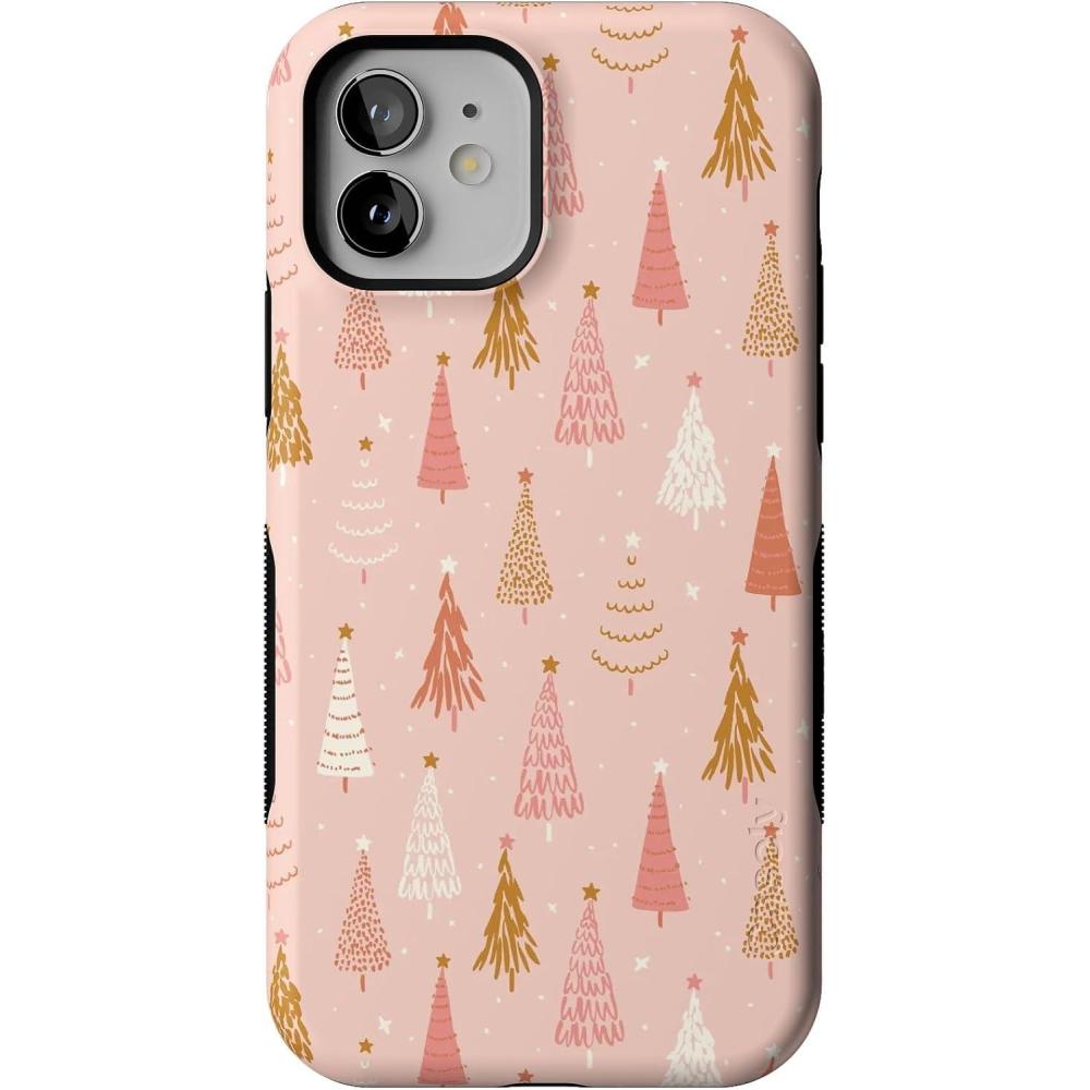 imageCasely iPhone 1212 Pro Case  Bubblegum Forest  Christmas Tree  Bold Protective Design  MagSafe Compatible Design