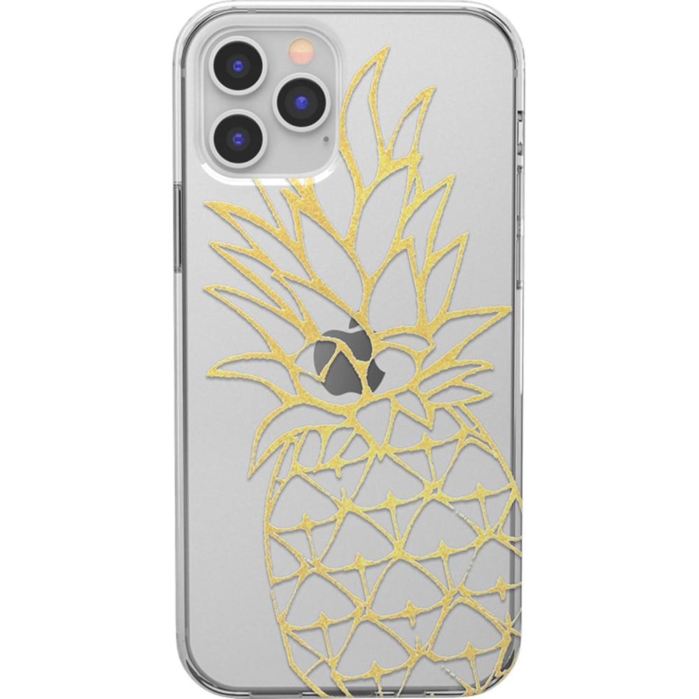 imageCasely iPhone 1212 Pro Case  Deep Sea  Blue Marble  Classic Ultra Slim DesignShiny Gold Pineapple Clear