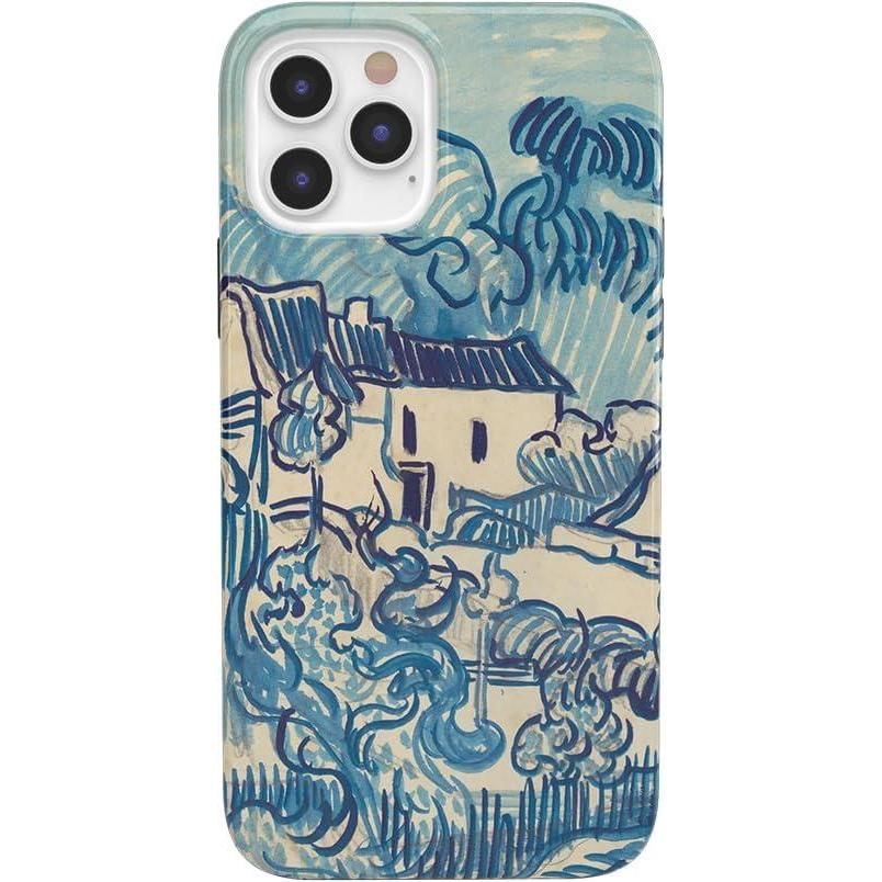 imageCasely iPhone 1212 Pro Case  Deep Sea  Blue Marble  Classic Ultra Slim DesignVan Gogh  Landscape With Houses