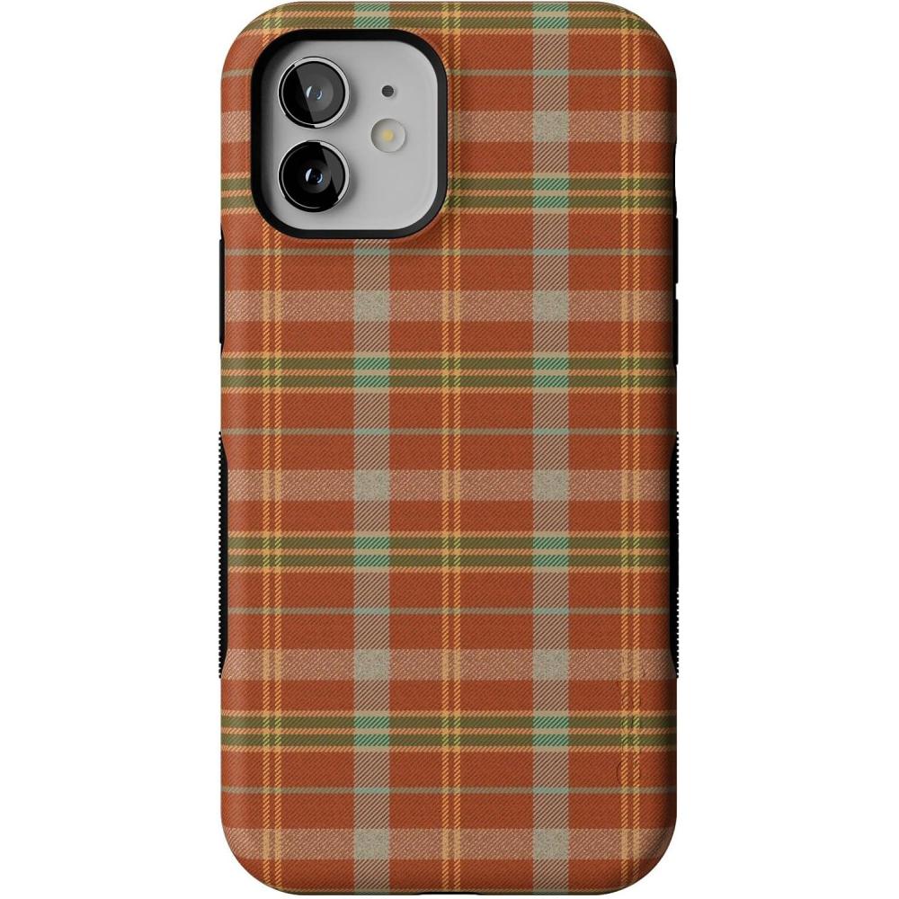 imageCasely iPhone 1212 Pro Case  Spiced Chai  Fall Plaid  Bold Protective Design  MagSafe Compatible Design