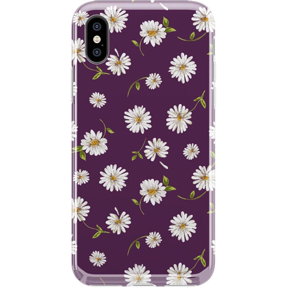 imageCasely iPhone Xs Max Case  Accept The Rose  Blooming Red Rose Floral  Classic Ultra Slim DesignDaisy Daydream Plum Purple Floral