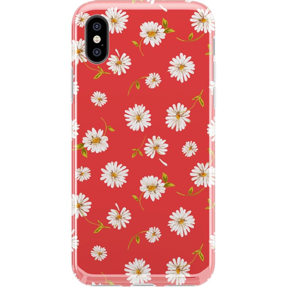 imageCasely iPhone Xs Max Case  Accept The Rose  Blooming Red Rose Floral  Classic Ultra Slim DesignDaisy Daydream Red Coral Floral