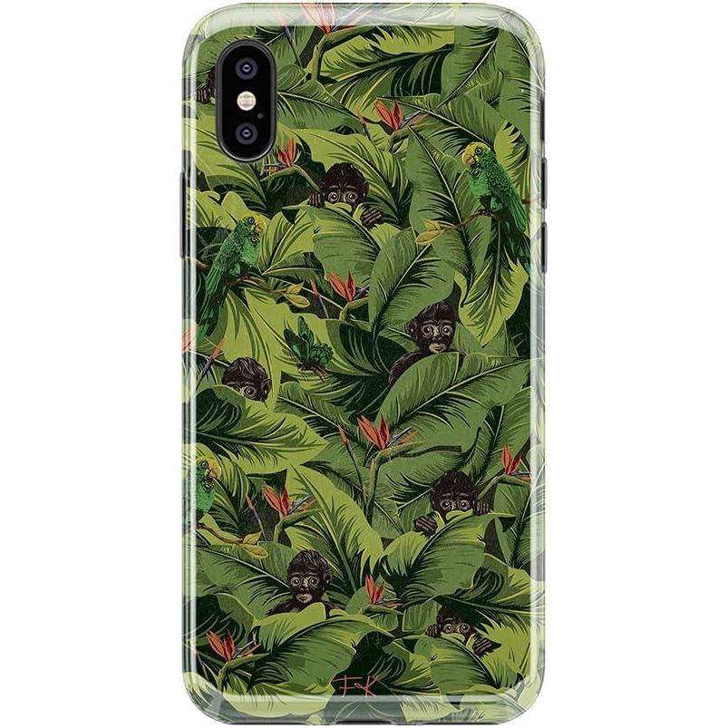 imageCasely iPhone Xs Max Case  Floral Forest  Navy Cherry Blossom Floral  Classic Ultra Slim DesignSneaky Monkeys  Frida Kahlo Jungle Floral