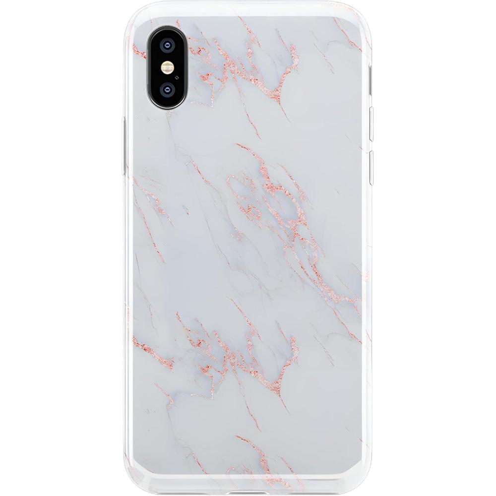 imageCasely iPhone Xs Max Case  Floral Forest  Navy Cherry Blossom Floral  Classic Ultra Slim DesignSubtle Blush  White and Pink Marble