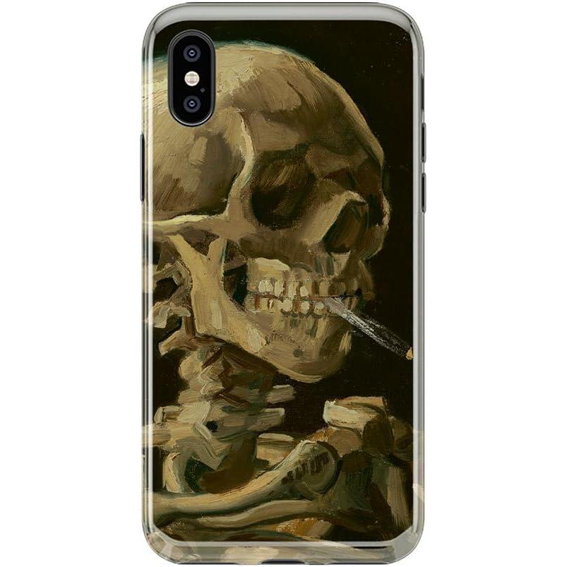 imageCasely iPhone Xs Max Case  Heart Throb  Endless Hearts  Classic Ultra Slim DesignVan Gogh  Skull of a Skeleton with Burning Cig