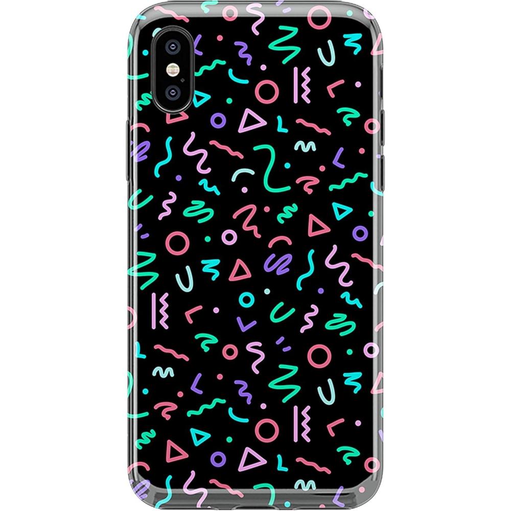 imageCasely iPhone Xs Max Case  Rad Dad  80s Colorblock  Classic Ultra Slim DesignAlways Vibing  Glow In The Dark Retro