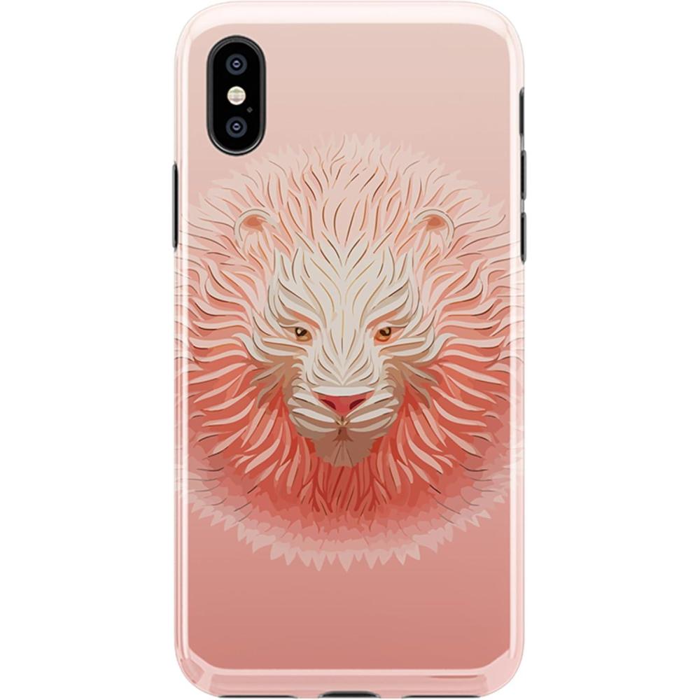 imageCasely iPhone Xs Max Case  Rad Dad  80s Colorblock  Classic Ultra Slim DesignHear Me Roar  Blush Lion