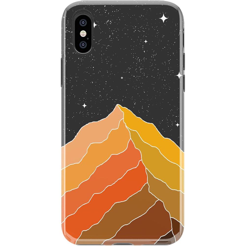 imageCasely iPhone Xs Max Case  Rad Dad  80s Colorblock  Classic Ultra Slim DesignNight Skies  Mountain Starlight